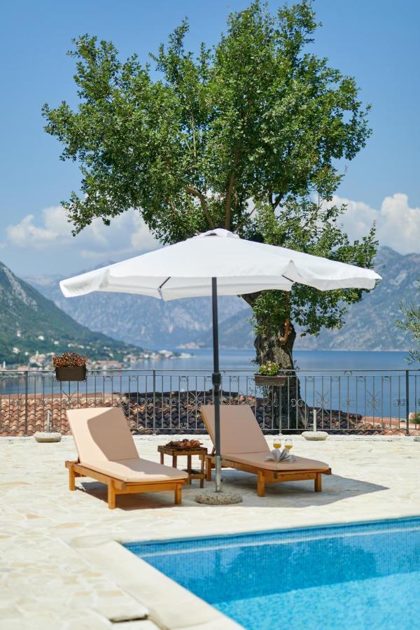 Our Sunset Apartments With Pool And Sea View Kotor Exteriör bild